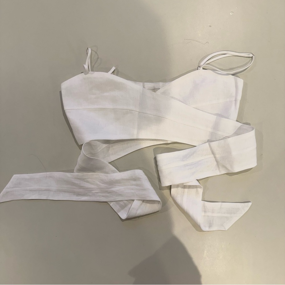 Dissh - White Wrap Tank/Bra Linen sz US10